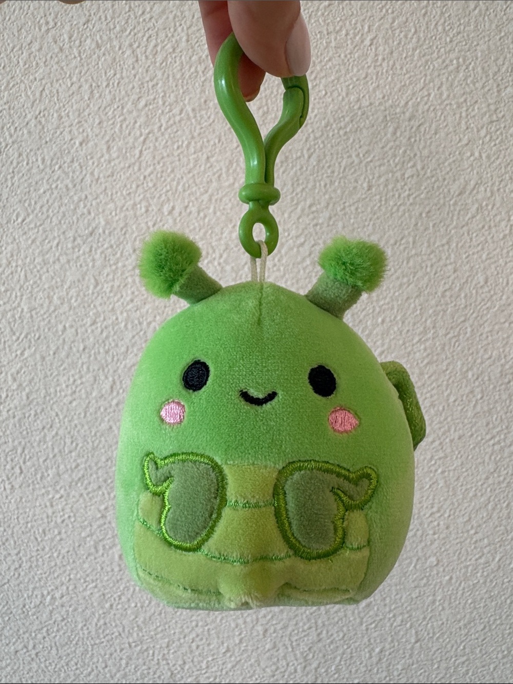 Squishmallow Green Grasshopper Plush Keychain